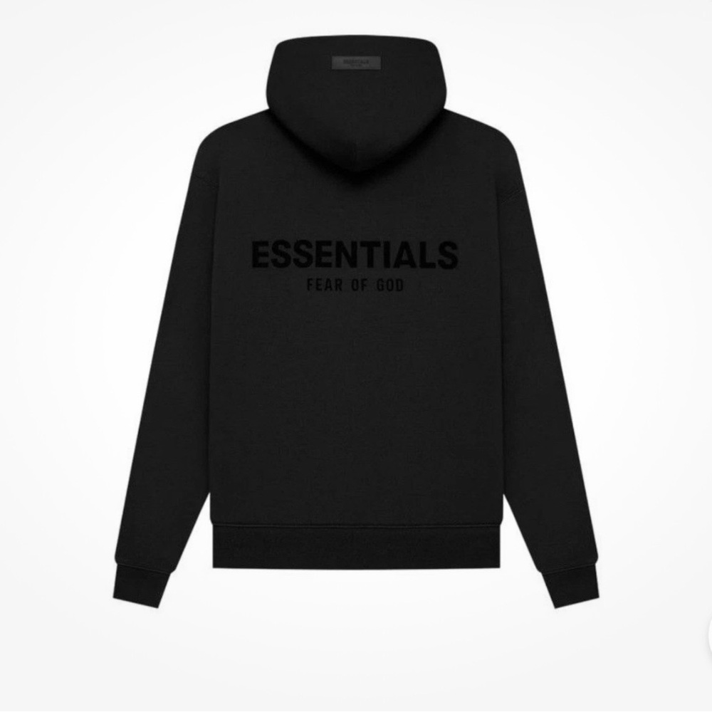 Essentials Fear of God Men's Oversized Black Stretch Limo Hoodie Sweatshirt